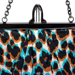 Christian Louboutin Tri Color Lepord Print Loubi Lula Clutch