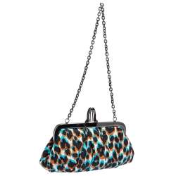 Christian Louboutin Tri Color Lepord Print Loubi Lula Clutch