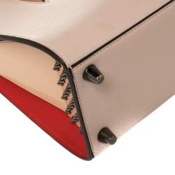 Christian Louboutin Beige Leather Small Paloma Studded Tote