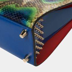 Christian Louboutin Multicolor Python and Patent Leather Small Paloma Tote 