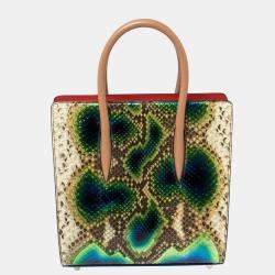 Christian Louboutin Multicolor Python and Patent Leather Small Paloma Tote 