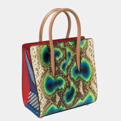Christian Louboutin Multicolor Python and Patent Leather Small Paloma Tote 