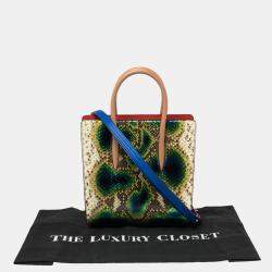 Christian Louboutin Multicolor Python and Patent Leather Small Paloma Tote 
