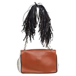 Christian Louboutin Tri Color Leather  Artemis Fringe Shoulder Bag