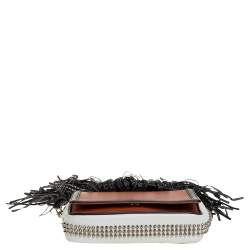 Christian Louboutin Tri Color Leather  Artemis Fringe Shoulder Bag