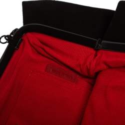 مملوكة مسبقًا حقيبة كلتش كريستيان لوبوتان لوبي لولا سلسلة سويدي وجلد ثعبان أسود