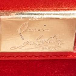 Christian Louboutin Red/Beige Leather Paloma Medium Tote