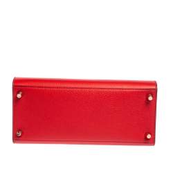 Christian Louboutin Red/Beige Leather Paloma Medium Tote
