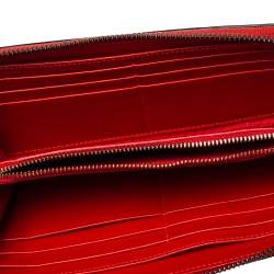 Christian Louboutin Red Leather Zip Around Wallet