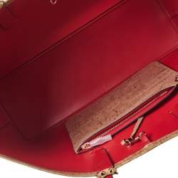 Christian Louboutin Gold Metallic Cork and Rubber Cabata Tote