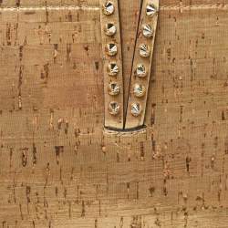Christian Louboutin Gold Metallic Cork and Rubber Cabata Tote