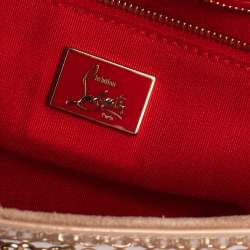 مملوكة مسبقًا حقيبة كلتش كريستيان لوبوتان ريفيرا جلد لامع بيج 