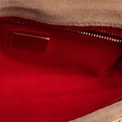 مملوكة مسبقًا حقيبة كلتش كريستيان لوبوتان ريفيرا جلد لامع بيج 