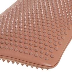 Pre Owned حقيبة كلتش كريستيان لوبوتان لوبيبوش سبايكد سلسلة جلد بيج