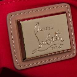 Pre Owned حقيبة كلتش كريستيان لوبوتان لوبيبوش سبايكد سلسلة جلد بيج