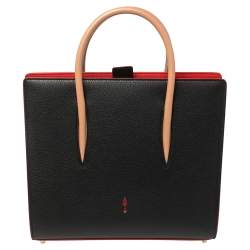 Pre Owned Christian Louboutin Tri Color Studded Leather Paloma Medium Tote