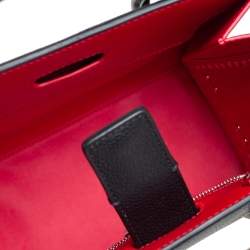 Christian Louboutin Black Suede and Leather Small Embroidered Love Paloma Tote