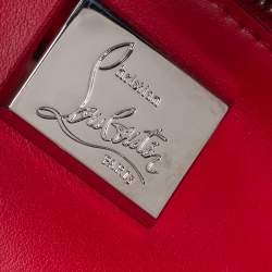 Christian Louboutin Black Suede and Leather Small Embroidered Love Paloma Tote