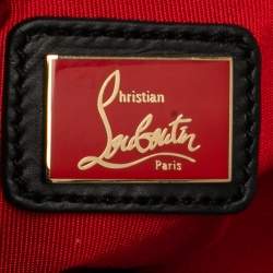Christian Louboutin Black/Brown Leopard Print Calfhair and Leather Sweet Charity Shoulder Bag
