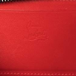 Pre Owned Christian Louboutin Black Spike Leather Panettone Coin Purse