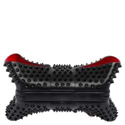 مملوكة مسبقًا حقيبة كلتش كريستيان لوبوتان غراندوتو سبايك جلد سوداء بسلسلة 