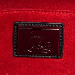 مملوكة مسبقًا حقيبة كلتش كريستيان لوبوتان غراندوتو سبايك جلد سوداء بسلسلة 