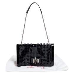 Pre Owned حقيبة كتف كريستيان لوبوتان سويت شاريتي سبايكس جلد أسود لامع