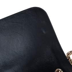 Christian Louboutin Black/Brown Leopard Print Calfhair and Leather Sweet Charity Shoulder Bag