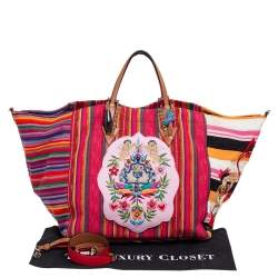 Christian Louboutin Multicolor Fabric Mexicaba Tote