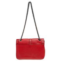 Pre Owned Christian Louboutin Red Leather Sweet Charity Bag