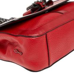 Pre Owned Christian Louboutin Red Leather Sweet Charity Bag
