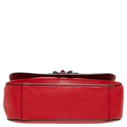 Pre Owned Christian Louboutin Red Leather Sweet Charity Bag