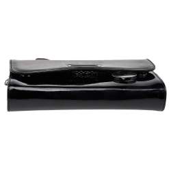 مملوكة مسبقًا Christian Louboutin Black Patent Leather Riviera Clutch