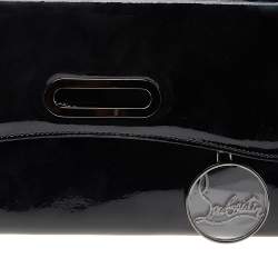 مملوكة مسبقًا Christian Louboutin Black Patent Leather Riviera Clutch