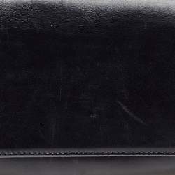 Christian Louboutin Black Leather Marquise Spike Clutch