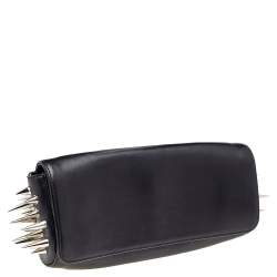 Christian Louboutin Black Leather Marquise Spike Clutch