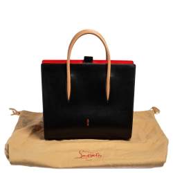 Christian Louboutin Black Leather and Patent Large Paloma Tote