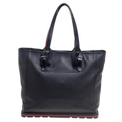 Christian Louboutin Black Leather Kabiker Tote