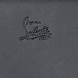 Christian Louboutin Black Leather and Patent Leather Paloma Spiked Chain Clutch