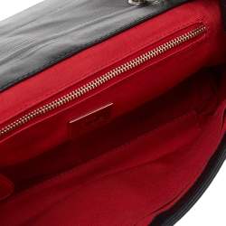 Christian Louboutin Black Leather And Patent Leather Sweet Charity Shoulder Bag
