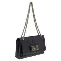 Christian Louboutin Black Leather And Patent Leather Sweet Charity Shoulder Bag