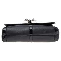 Christian Louboutin Black Leather And Patent Leather Sweet Charity Shoulder Bag