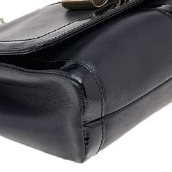 Christian Louboutin Black Leather And Patent Leather Sweet Charity Shoulder Bag
