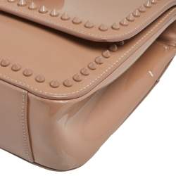 Christian Louboutin Beige Patent Leather and Leather Sweet Charity Shoulder Bag
