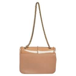 Christian Louboutin Beige Patent Leather and Leather Sweet Charity Shoulder Bag