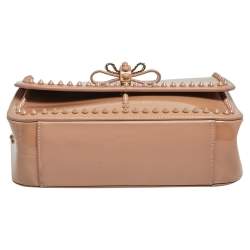 Christian Louboutin Beige Patent Leather and Leather Sweet Charity Shoulder Bag