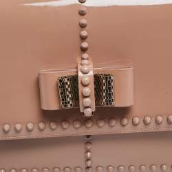 Christian Louboutin Beige Patent Leather and Leather Sweet Charity Shoulder Bag