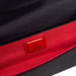 Christian Louboutin Black Satin Loubibow Clutch