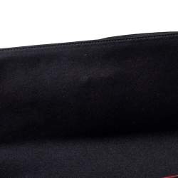 Christian Louboutin Black Satin Loubibow Clutch