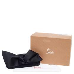 Christian Louboutin Black Satin Loubibow Clutch